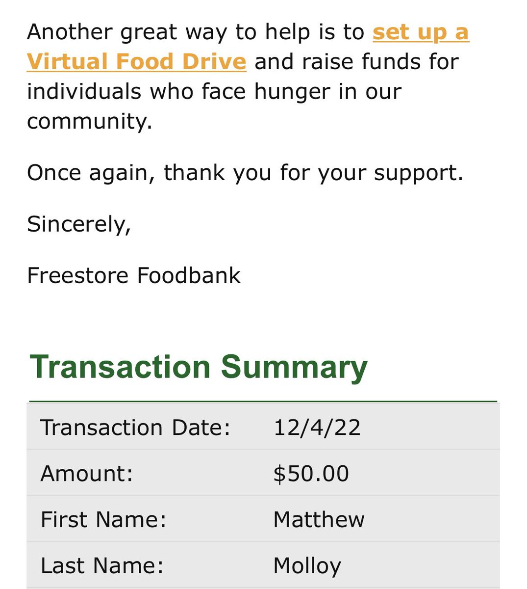 @acweyand @AlokPatelMD @DrJenChen4kids @fuzzymittens Okay I finally did it! Donated $50 to @FreestoreFB. Thank you @acweyand for matching! #Kidvengers #HCWvsHunger