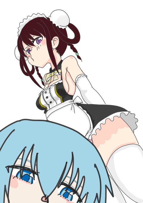 紅花ちゃんと楽しそうなニーナちゃんの図
#ニーナ・カリーニナ生誕祭 