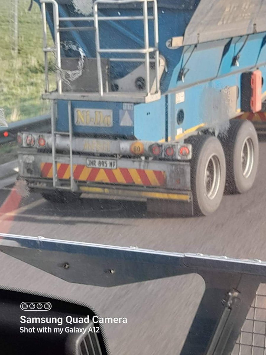 Veetra__'s tweet photo. This NiDa side tipper driver is crying for permanent off from work! Pictured on N11 between Armersfoort and Volkrust. More evidence is available if needed https://t.co/D3wsfcB9lx