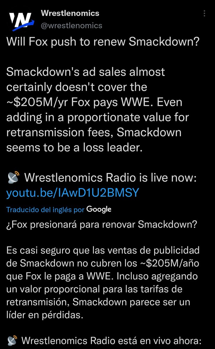 richiemalice's tweet photo. ALERTA fanáticos de wwe y expertos en la materia.... Smackdown puede estar en riesgo de no ser renovada.
El show azul es un desastre en pérdidas.
#Luchalibreonline #LLO #solowrestling #Dodoria #WWE #smackdown #Failbak #warge #cmpunkvstumama #turnheelwrestling #planetawrestling https://t.co/QRxvrURTO1