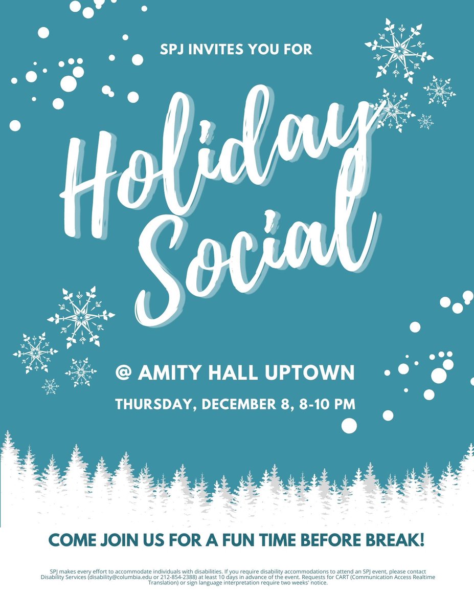 SPJ invites you to Holiday Social ❄️!!!!
Dec 8, 8-10pm

Save the date and Happy Holidays! ✨