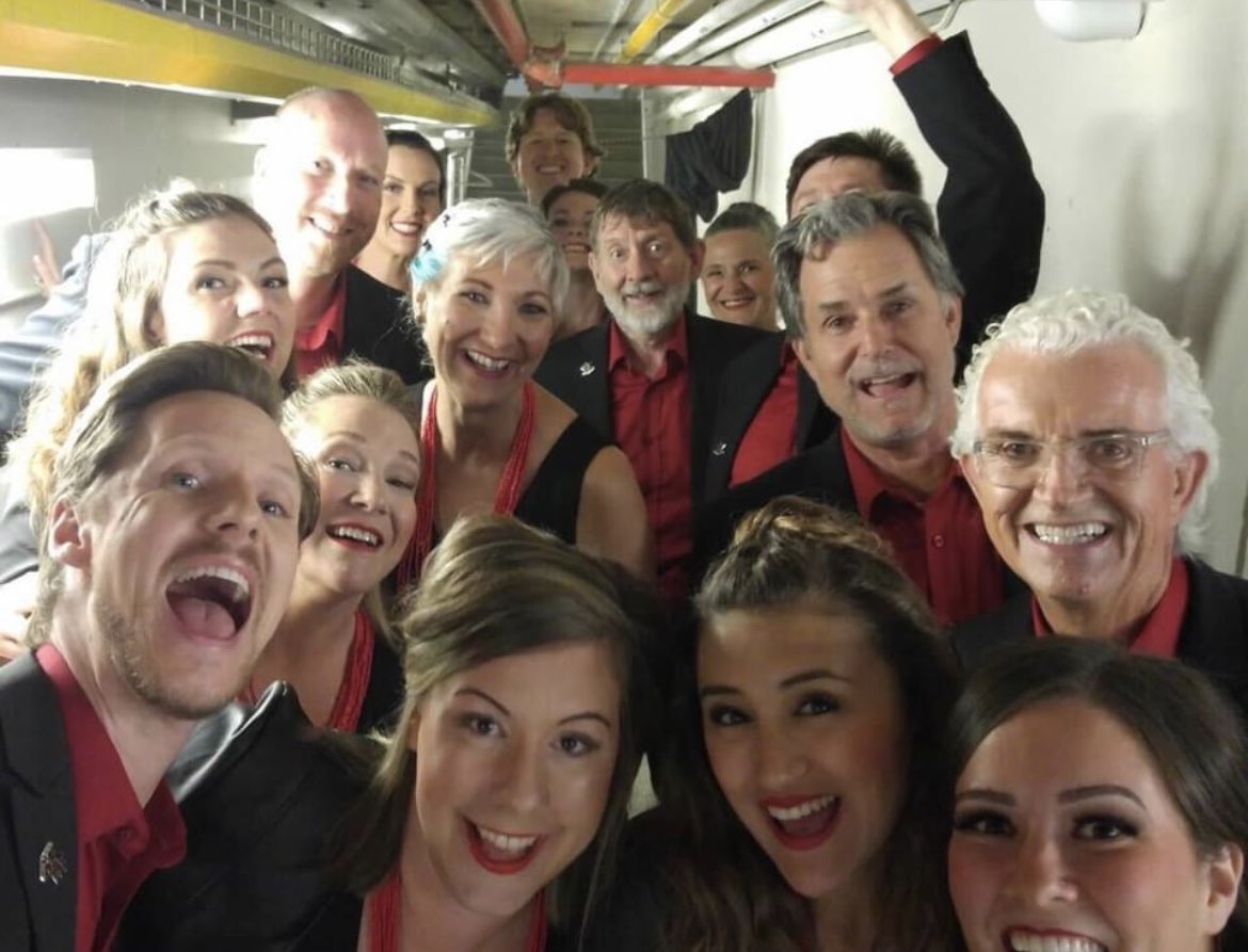 Revv52's tweet photo. Today we honour the memory of Cal Wiltse. Cal joined Revv52 in the fall of 2016 and sang @calgarystampede @carnegiehall @mountroyal4u #Bella In the 4 years he was with us he impacted many members and was a great teacher of how to live a happy life. #RIP https://t.co/AboZWKKr1S