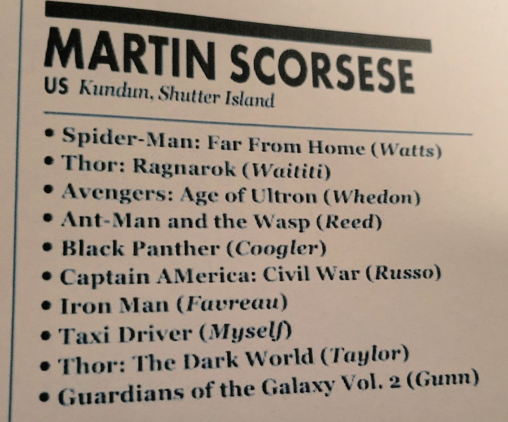 holy shit martin scorsese's Sight &amp; Sound list just leaked and...... 😳