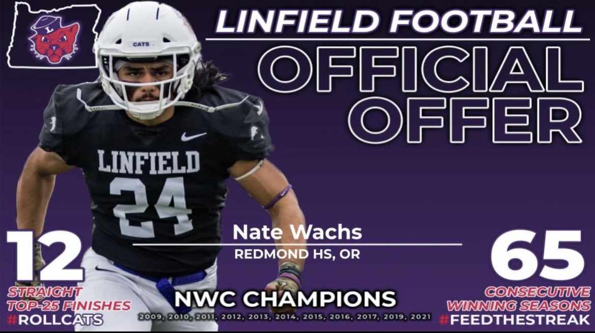 I am excited to have revived an offer from Linfeild football. Thank you  <a href="/coachTFendall/">Taylor Fendall</a> for the opportunity to play at the next level!