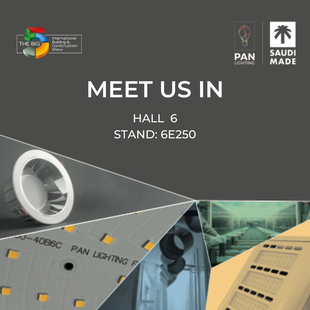 panlighting's tweet photo. We are pleased to invite you to visit #panlighting stand #6E250 at the @SaudiMade pavilion, at @Big5Exhibition
Dubai, from 5-8 December 2022
#صنع_في_السعودية
#مصنع_بان_للإضاءة https://t.co/SVHfOrlOQX