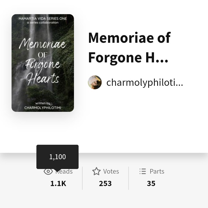 resfairie's tweet photo. Happy 1,100 Reads Memories of Forgone Hearts.
Congratulations @charmolyphilo_ @resfenos 🎉🥳 https://t.co/GFIt61NL4H