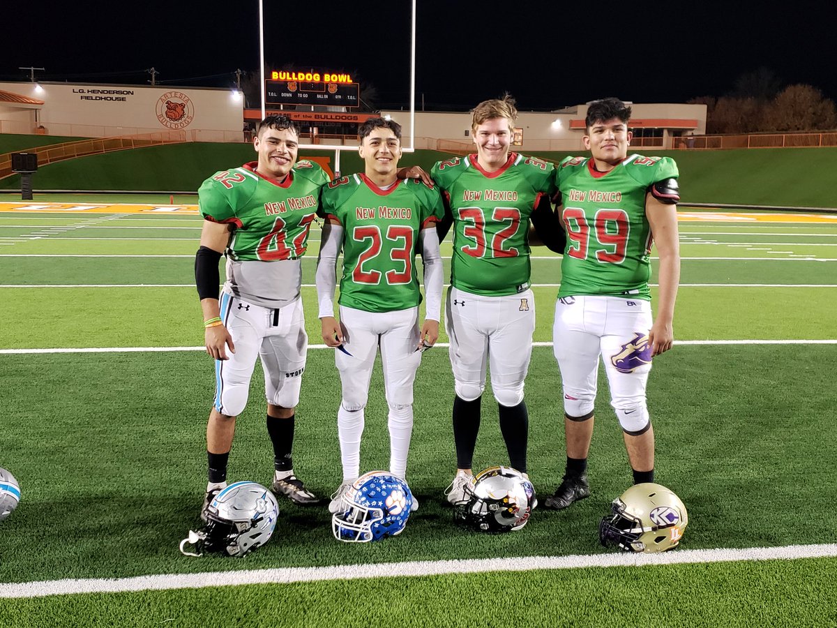 Thank you to <a href="/NMHSCA/">NMHSCA</a> for a great weekend at the All-Star game. It was an honor to represent <a href="/AlamoFootball/">AlamoTigerFootball</a> and the Green team. I met some great guys and enjoyed playing against some of the best talent in the state.