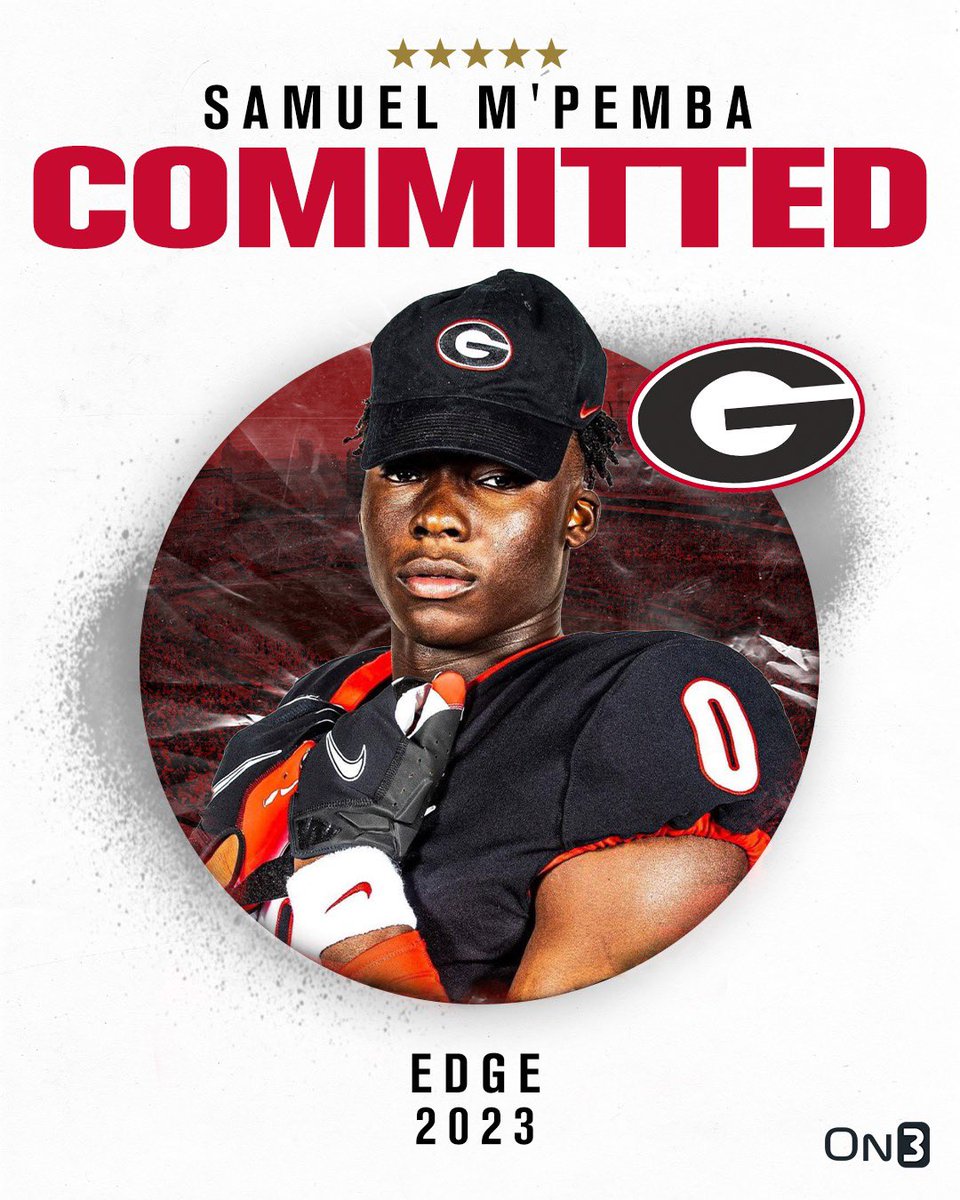 ChadSimmons_'s tweet photo. Breaking: 5-star EDGE Samuel M’Pemba commits to Georgia. #GoDawgs 

More: https://t.co/s1oH0Sh5K6 https://t.co/rc1URJSa2h