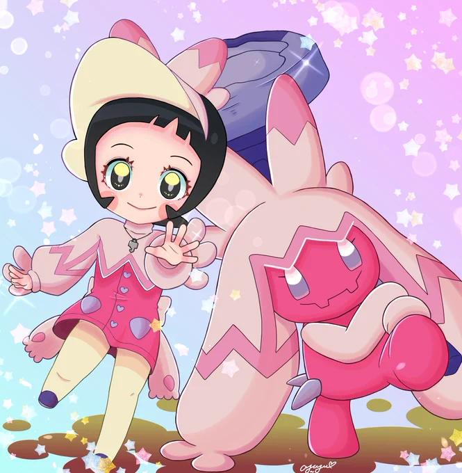 デカヌチャンStyleポピー&デカヌチャン(Tinkaton Style Poppy&amp;Tinkaton) #ポケモンSV #ポケモンイラスト 