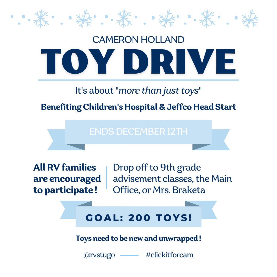 RValleyMustangs's tweet image. Check out this special service project that is being supported by our 9th Grade Advisement classes in memory of former RVHS student  Cameron Holland.