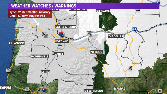 JoeRaineriWX's tweet photo. We're going to start to dry out in the next couple of hours, but there's still a chance to see some areas of freezing rain overnight. A winter weather advisory remains in effect until 6pm in the metro area. #kgw #kgwweather #pacnw #December #fallsnow https://t.co/otvjyaj51I