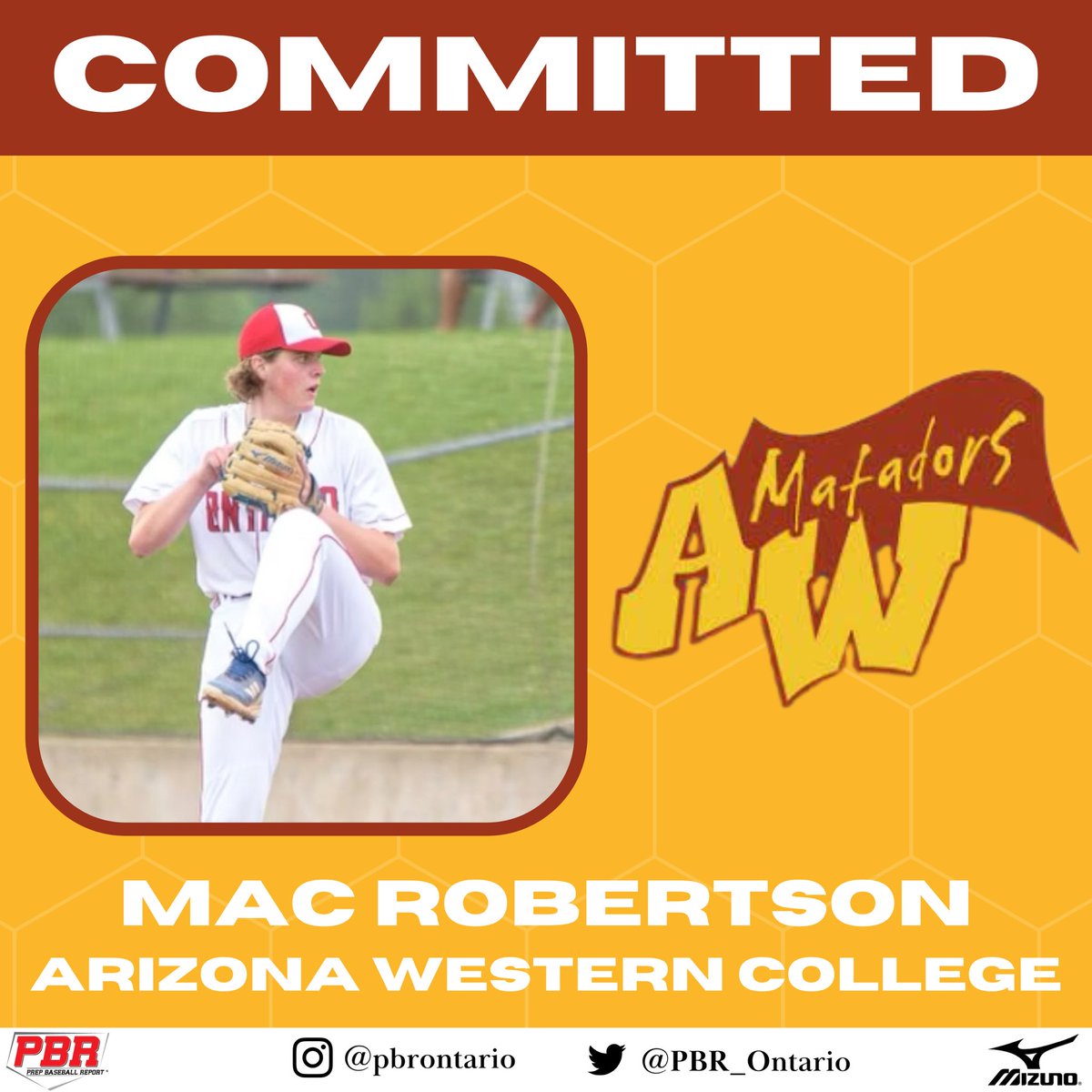 🚨𝐂𝐎𝐌𝐌𝐈𝐓𝐌𝐄𝐍𝐓 𝐀𝐋𝐄𝐑𝐓🚨

‘23 RHP Mac Robertson has announced his commitment to Arizona Western College. 

<a href="/MRobo21/">Mac_Robo21</a> || <a href="/TorontoMets/">Toronto Mets</a> || <a href="/awcbaseball/">AZ Western Baseball</a> 

#OffTheBoard🇨🇦