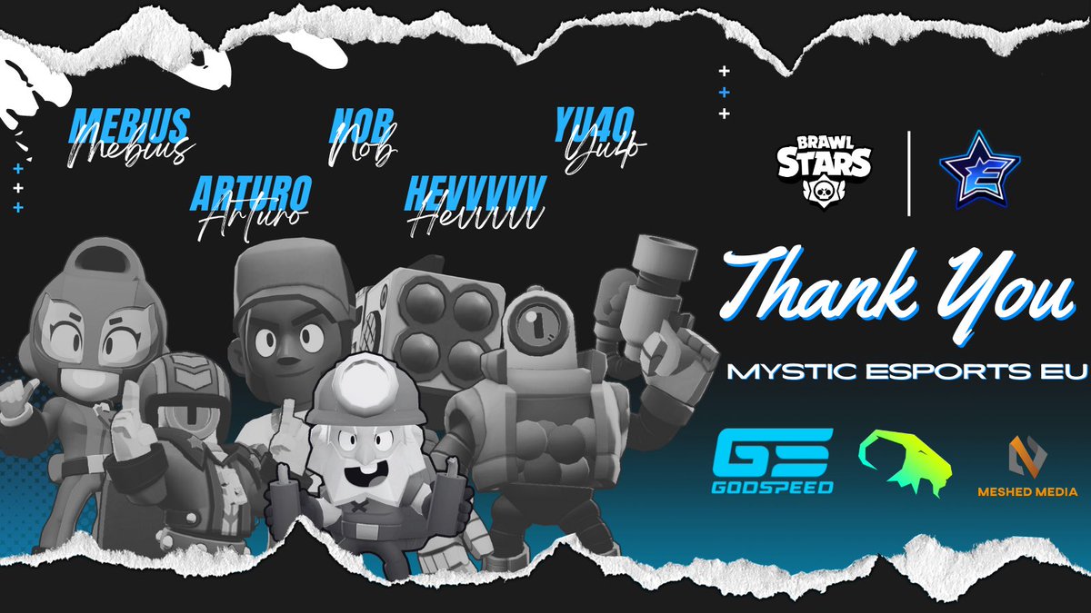 Today, we bid farewell to our European #BrawlStars Team.

Despite the complications they faced, they made the best of them and we are so very proud of what they’ve achieved.

We wish them the best in their future endeavors and will always believe in them. 

💙🖤 | #StayMystic ⚔️