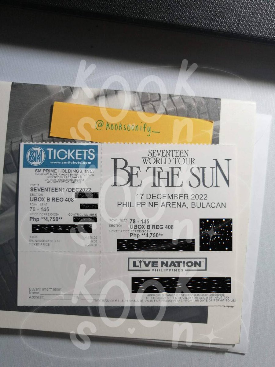 kooksoonhaech_'s tweet photo. wts lfb svt ph help rt

SEVENTEEN BE THE SUN IN BULACAN ✨💎
— UBB REG SEC 408  
— ₱4850 (orig price+online fee)
— can do meet up (megamall or gateway) 

rfs: downgraded my seat
dm if inch

#BeTSinBULACAN #BeTSBulacan #SEVENTEEN https://t.co/26hcgzEKan
