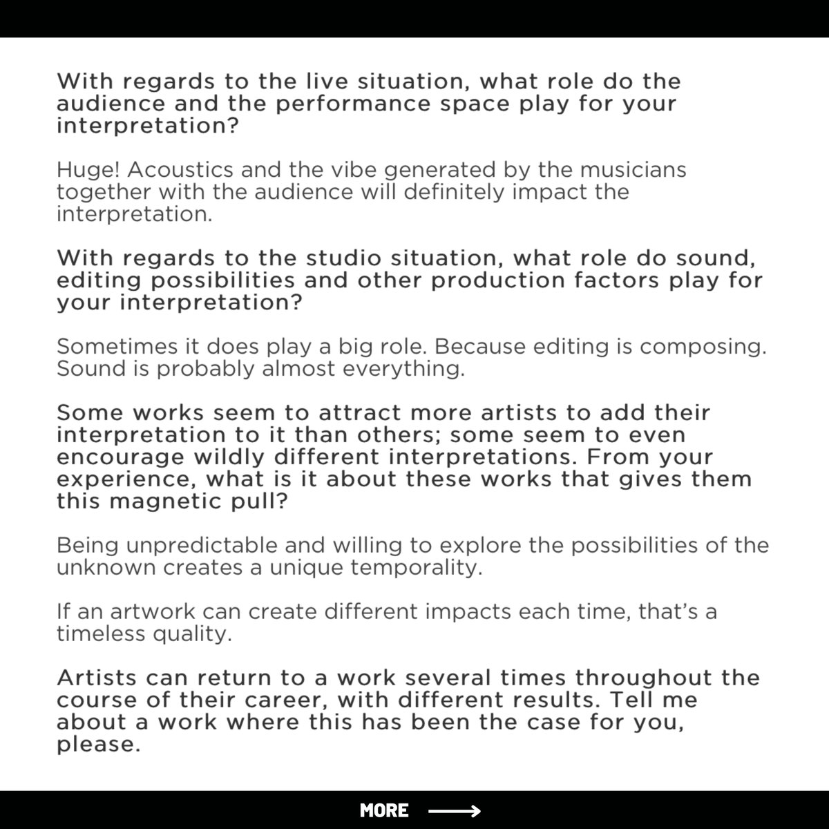 TimucinSahinmus's tweet photo. The rest of the interview with 15 Questions!
@NewFocusLabel @Kalan_Muzik https://t.co/586JeKZY6d