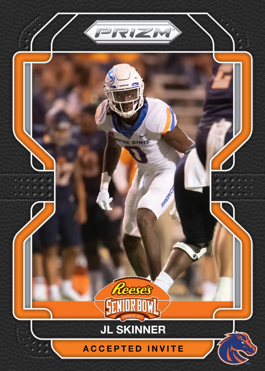 OFFICIAL!!! JL Skinner <a href="/JlJlskinner/">JL Skinner</a> from <a href="/BroncoSportsFB/">Boise State Football</a> is headed to the 2023 Senior Bowl #GoBroncos #BleedBlue #TheDraftStartsInMOBILE™️

@JimNagy_SB <a href="/PaniniAmerica/">Panini America</a> #RatedRookie