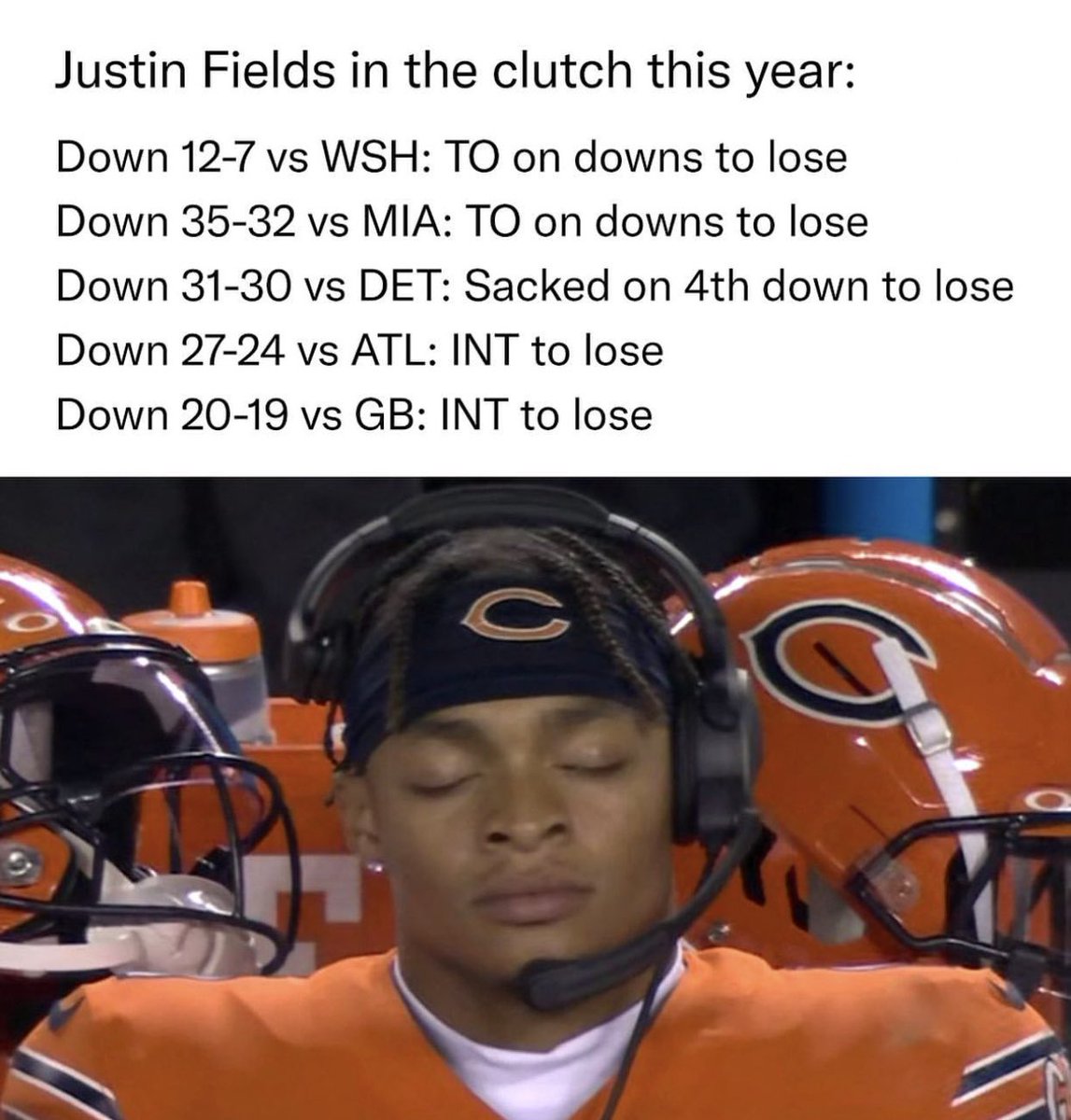 MaxMarkhamNFL's tweet image. “Justin Fields isn’t clutch” literally takes 2 minutes of film to debunk. 

Here’s the film.