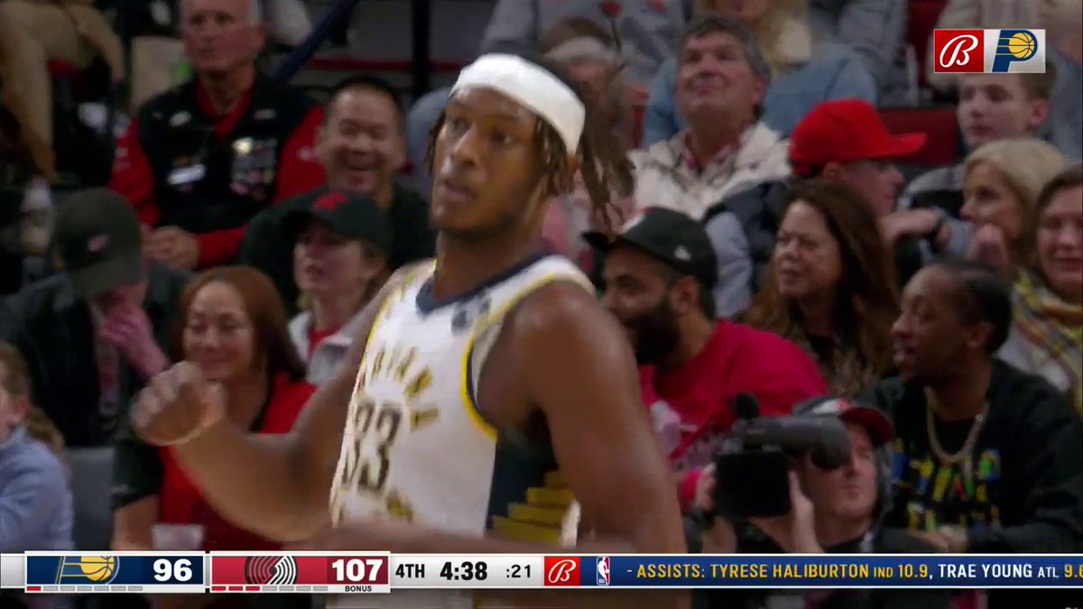 Myles throws down both Jusuf Nurkic and the ball. #Pacers
TV: Bally Sports Indiana
Stream: https://t.co/0magDwXVBK https://t.co/uXOs0ichVc