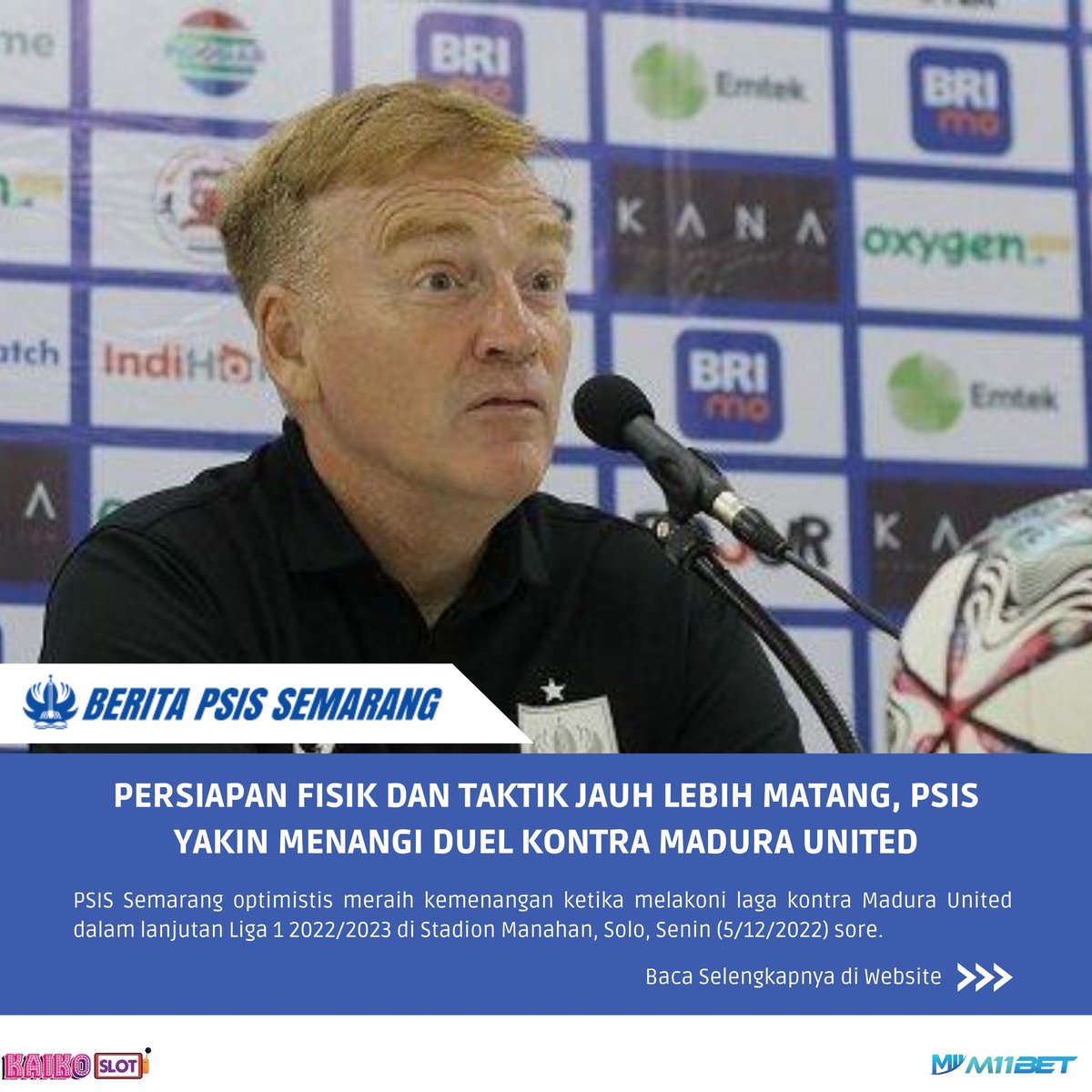 PSIS Semarang optimistis meraih kemenangan ketika melakoni laga kontra Madura United dalam lanjutan Liga 1 2022/2023 di Stadion Manahan, Solo, Senin (5/12/2022) sore. Cek Selengkapnya di Website : beritapsissemarang.com #psis #psissemarang #beritapsissemarang