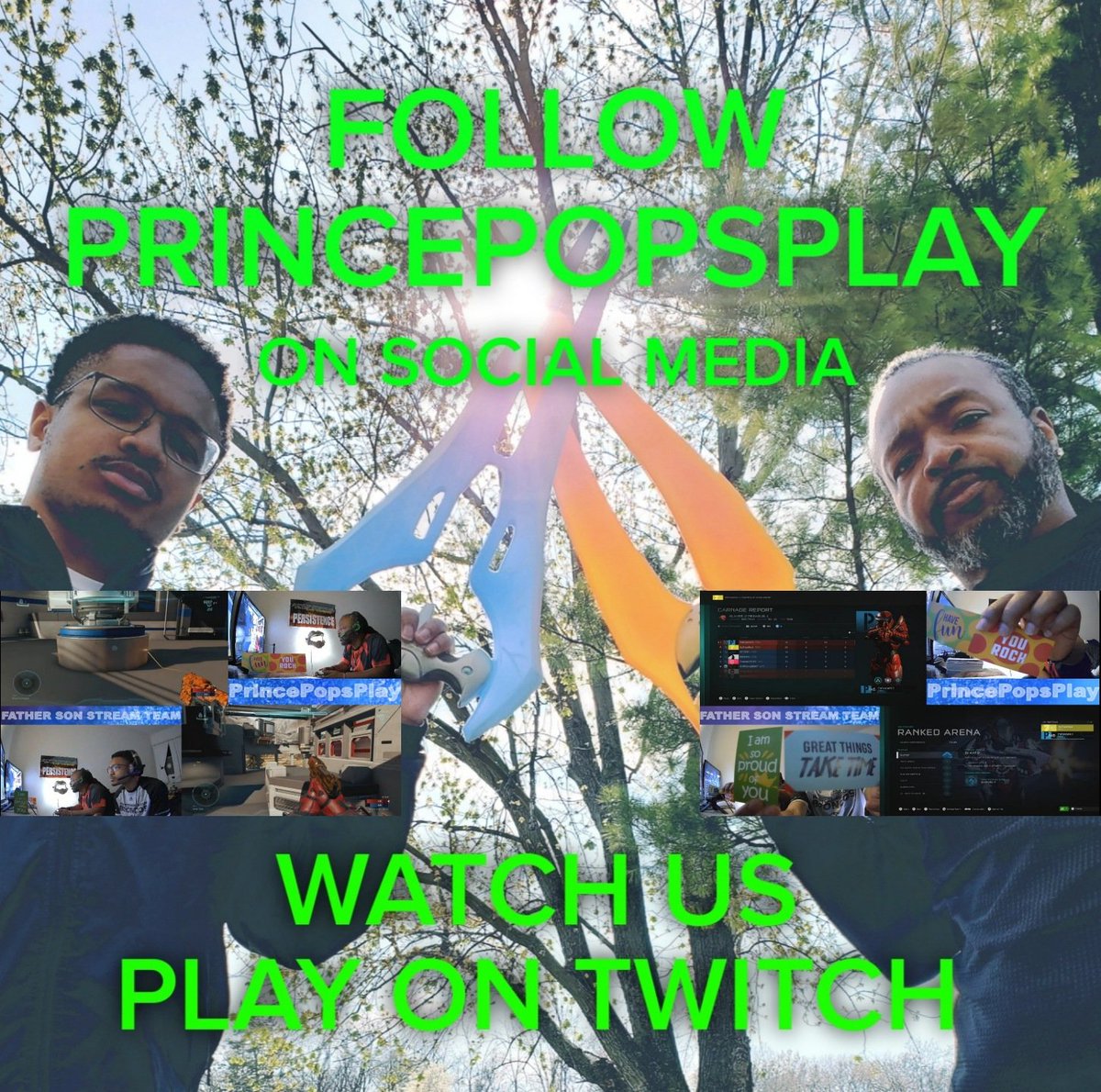 LIVE

Dual Capture Cards vacation setup.

Father Son Stream Team. Gaming &amp; inspiration.

JOIN
twitch.tv/princepopsplay 

#SHARE!#Twitch #VideoGame #Gamer #Gaming #Stream #Streaming #Streamer #Xbox #HaloInfinite #FallGuys #PrincePopsPlay #FatherAndSon #Live #ChiiiPPPs #Emotes #Fun