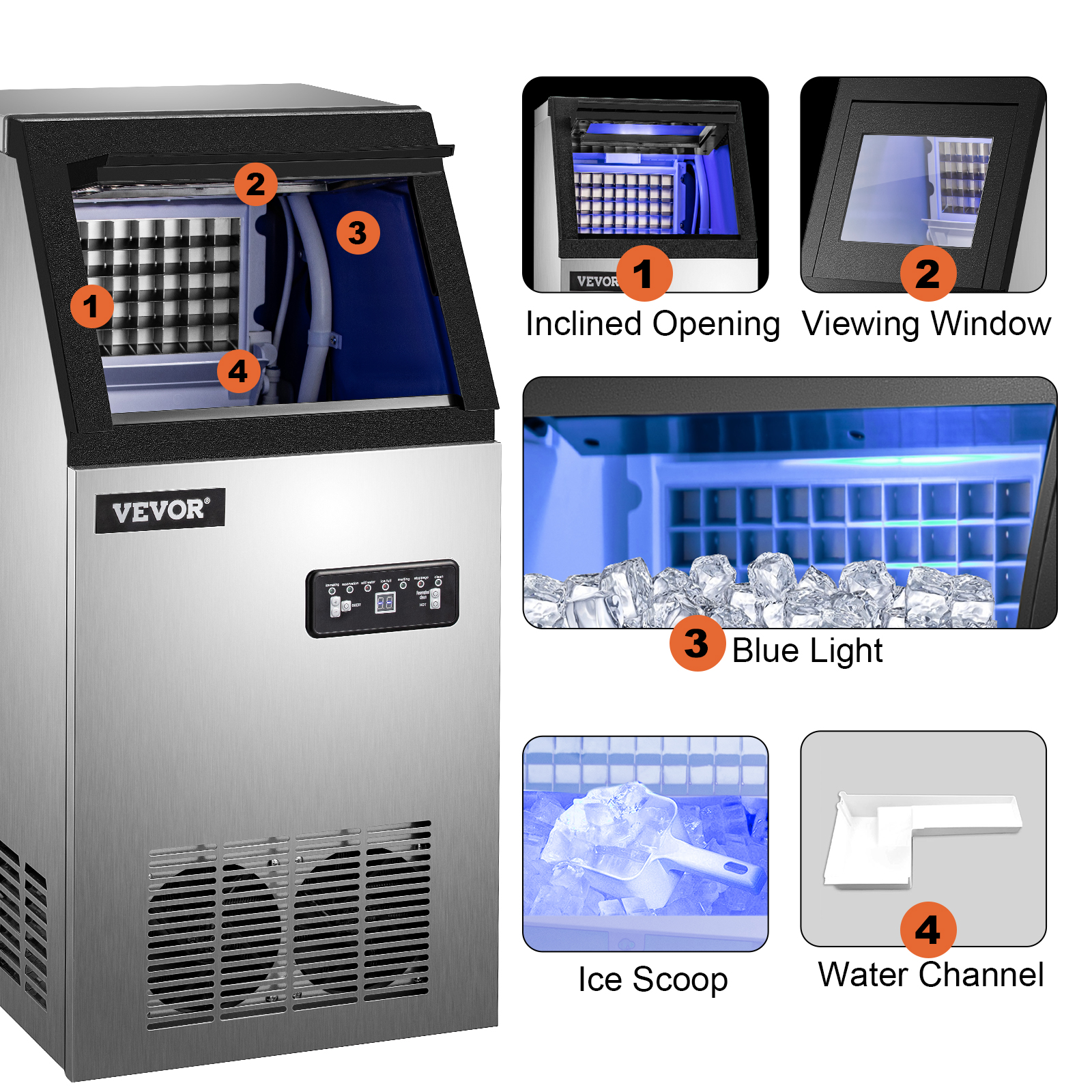 VEVOR on Twitter "💥CLEARANCE SALE HERE 🚀 👇 👉VEVOR Commercial Ice Maker, 100 lbs/24h, Stainless
