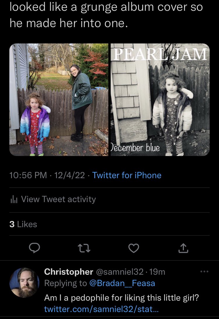 MY DAUGHTER IS FOUR YEARS OLD WTAF???