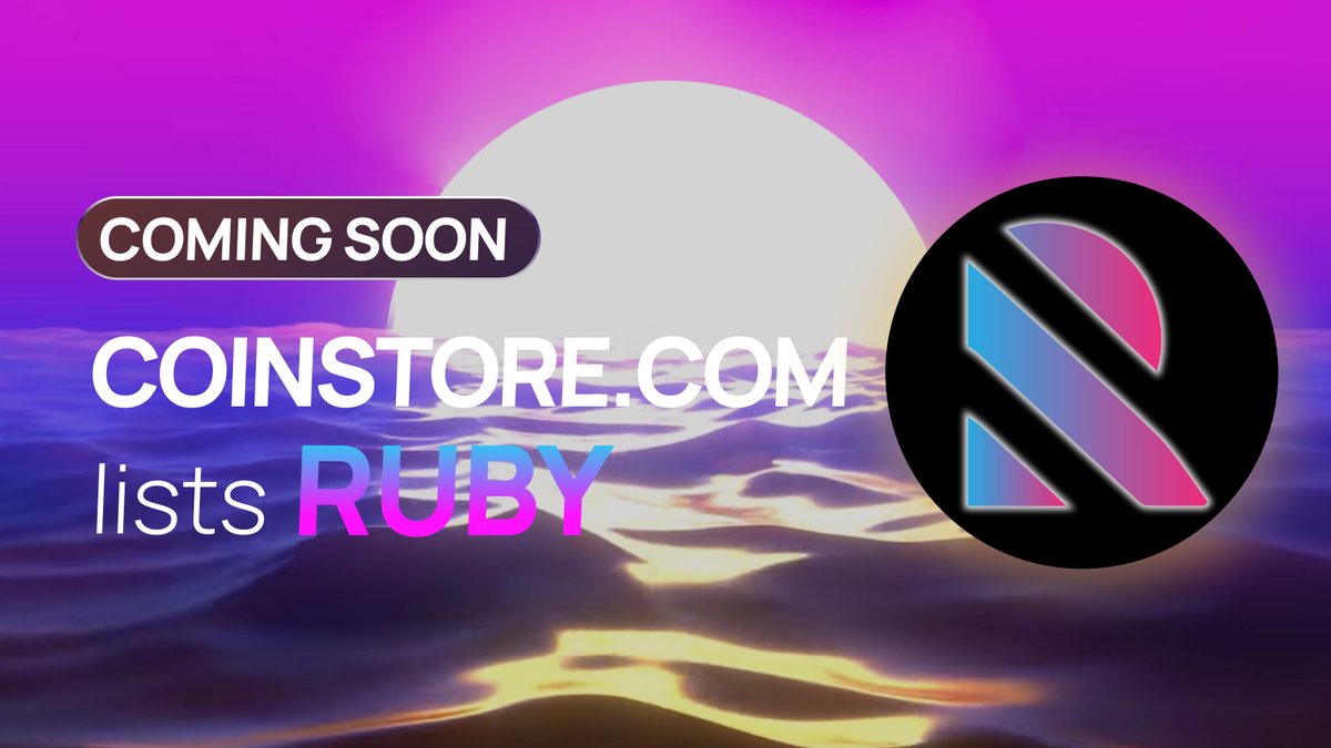 CoinstoreExc's tweet photo. 🚀NEW TOKEN COMING SOON
Keep your eyes peeled for @RealmsofRuby's listing time on Coinstore!
🌏 https://t.co/JEzjM0SRhD
#Cryptocurrency #Crypto #RubyToken #ComingSoon https://t.co/PQOHqvssRY