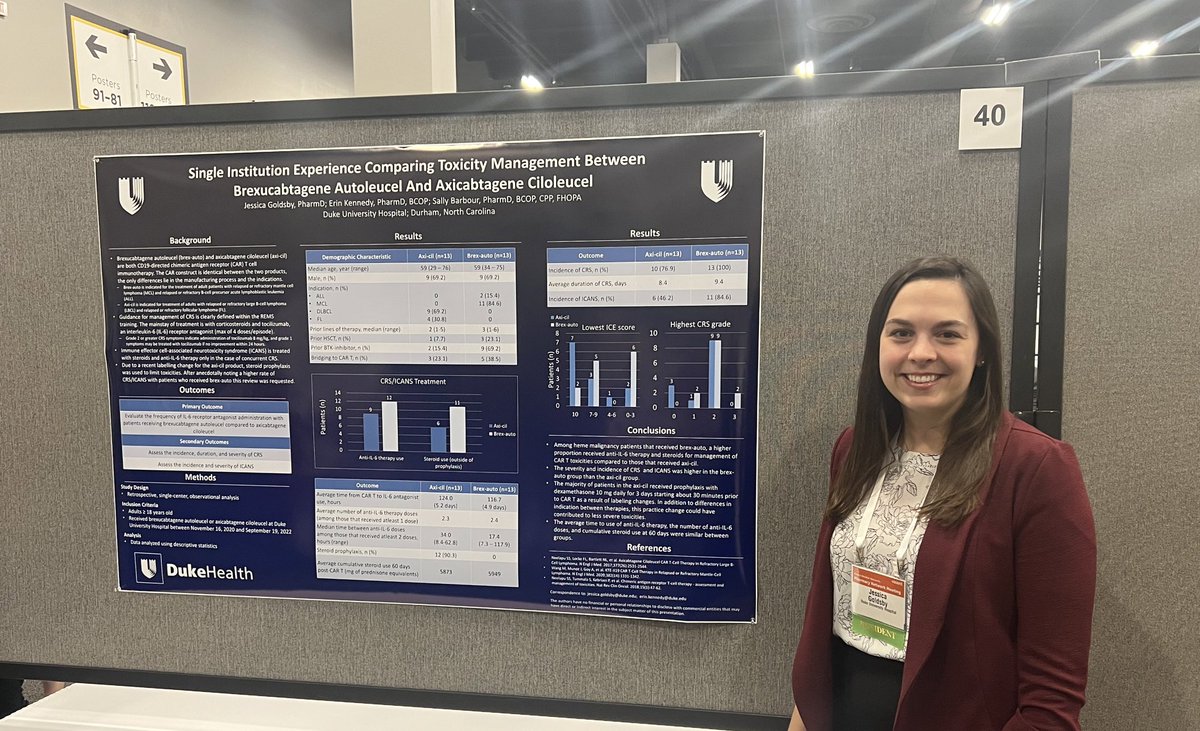 DukeOncRx's tweet photo. Great job by our oncology pharmacy residents presenting their projects at the Vizient meeting! 🎉👏@HernandezSavine @olivia__white1 @JessicaGoldsby @DukeCancer @DukeHMCT @dukerxresidency https://t.co/GLH7PiK2pD