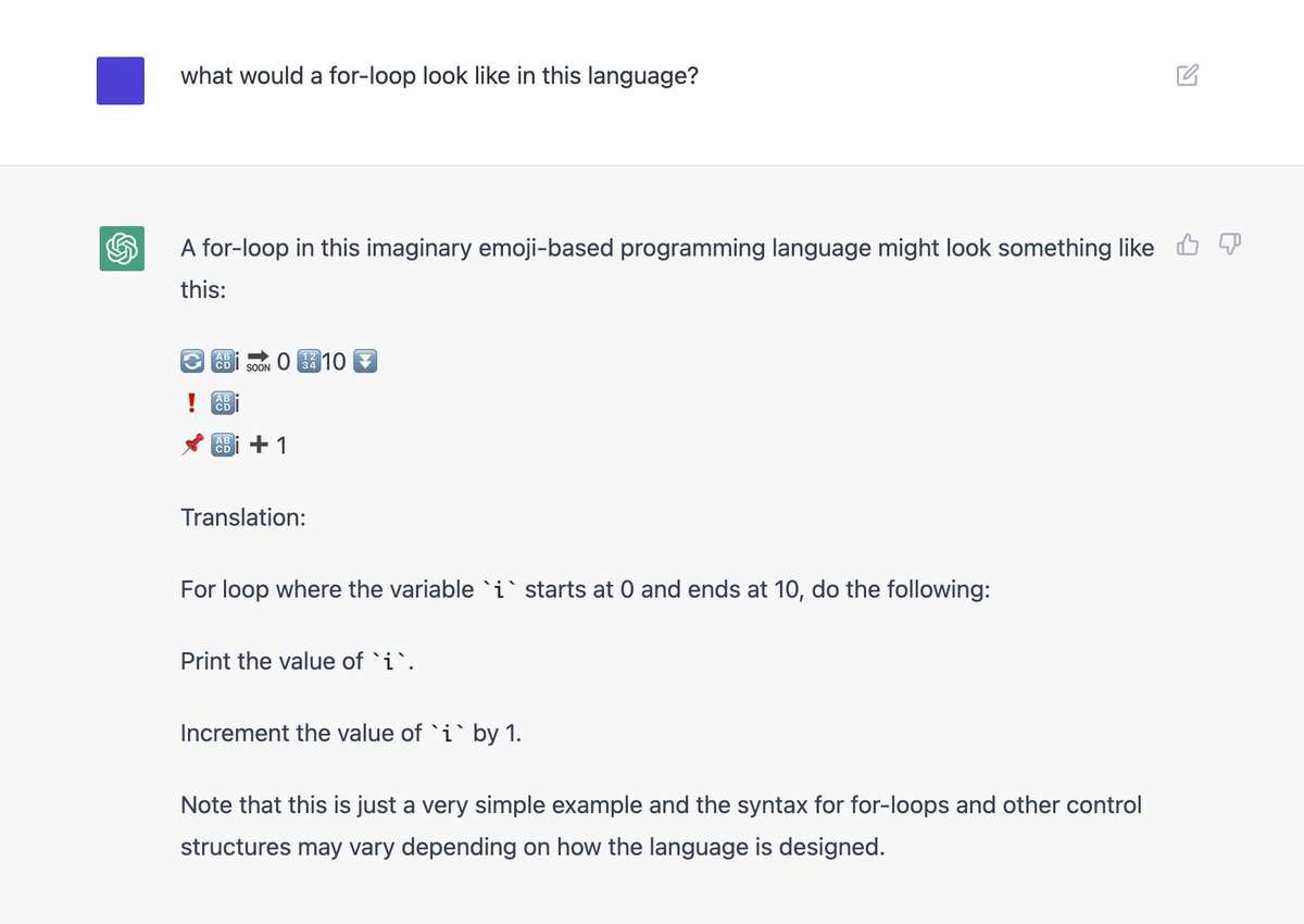GPT imagines an emoji-based programming language