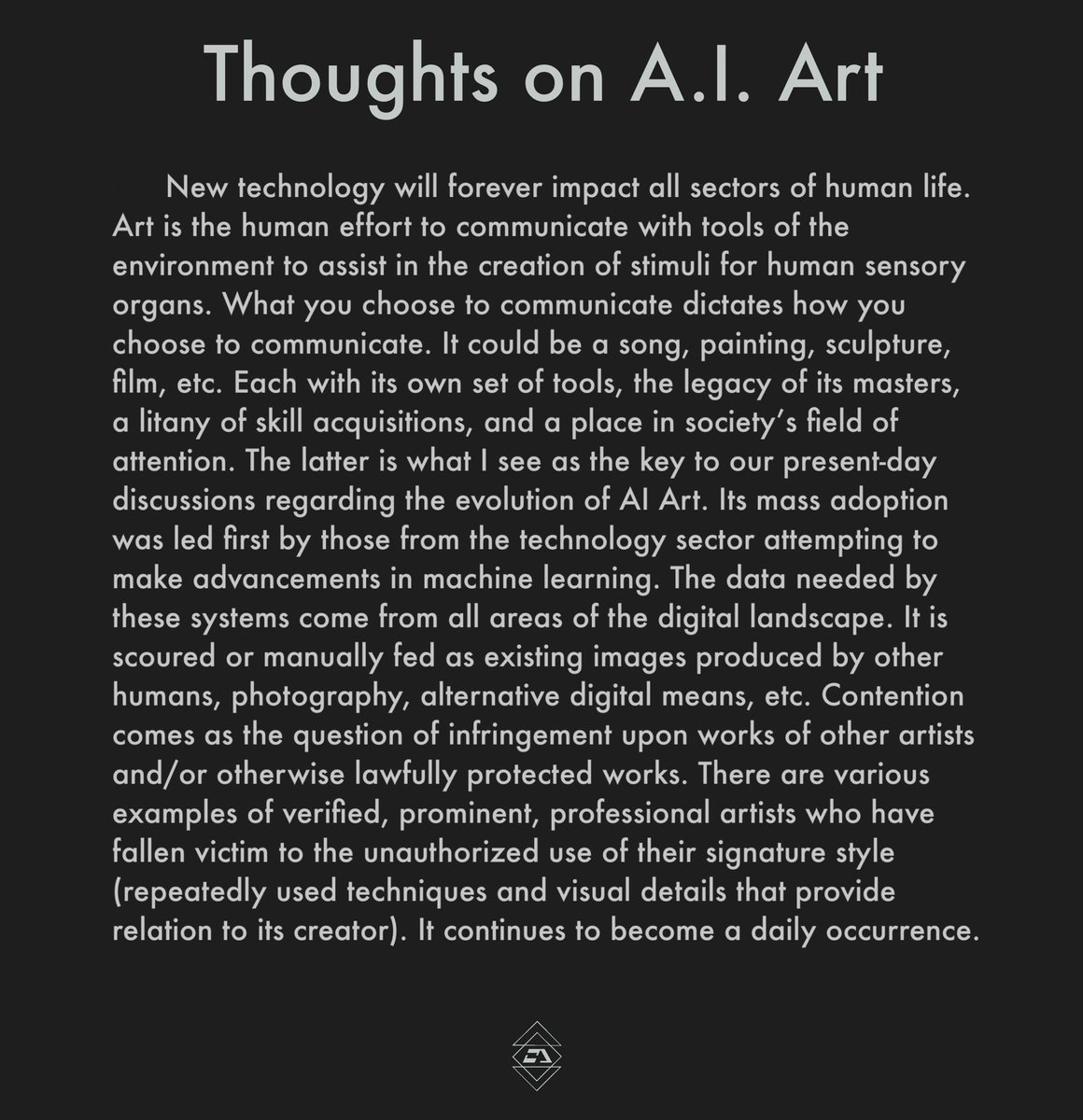 OD_Creations_'s tweet photo. Thoughts on A.I. Art #AIart #aiartcommunity https://t.co/DVMDzMrRZn
