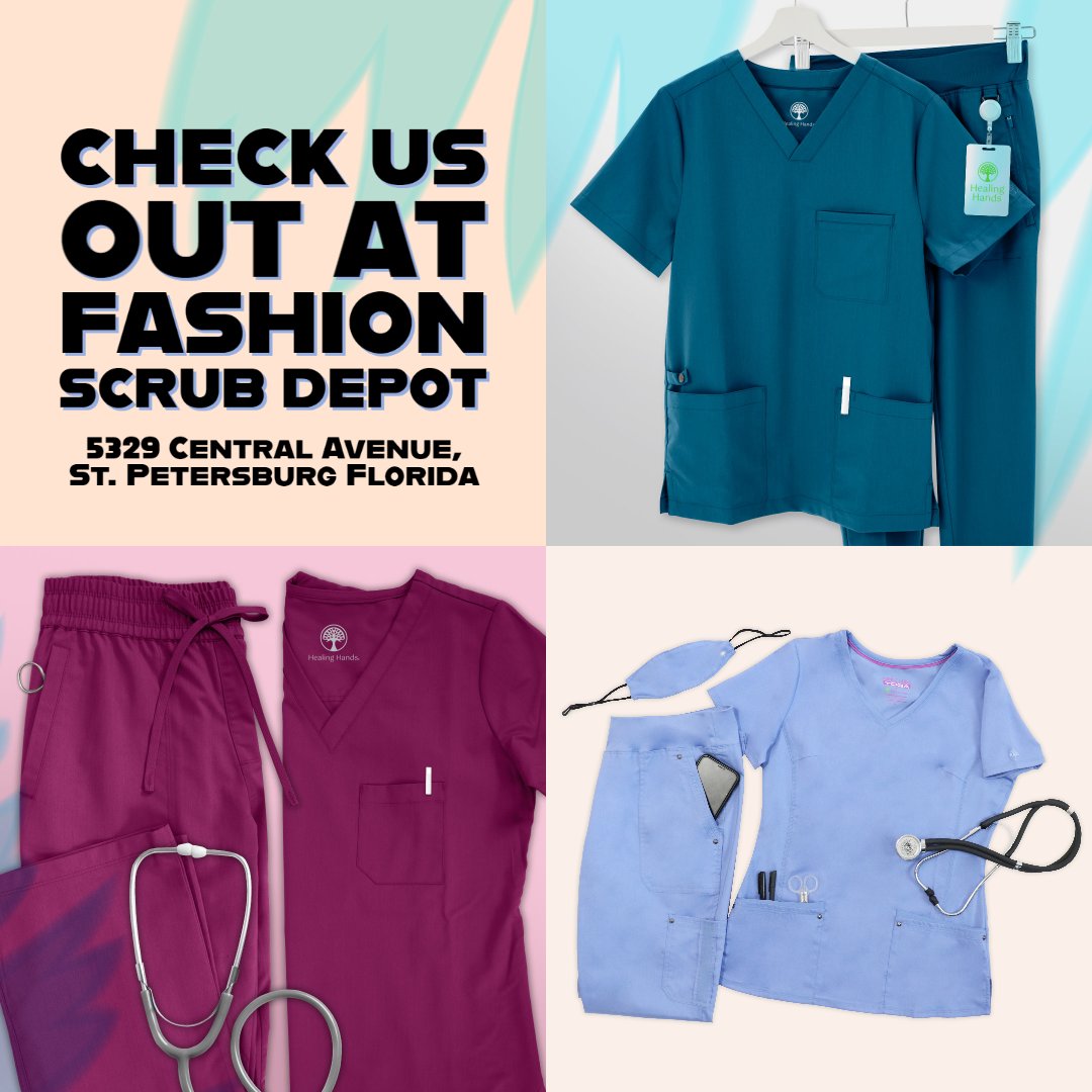 fashionscrubs's tweet photo. Feel free to contact us at 727-498-8892.
#healinghands #healinghandsscrubs #cherokeeinfinity #dickiesscrubs #pinellascounty #stpetersburgfl #scrubs #scrubslife #nursesrock #supportlocalbusiness #surgeon #vettechlife #physician #physicaltherapy #respiratorytherapist https://t.co/B5Z7TTRVXX
