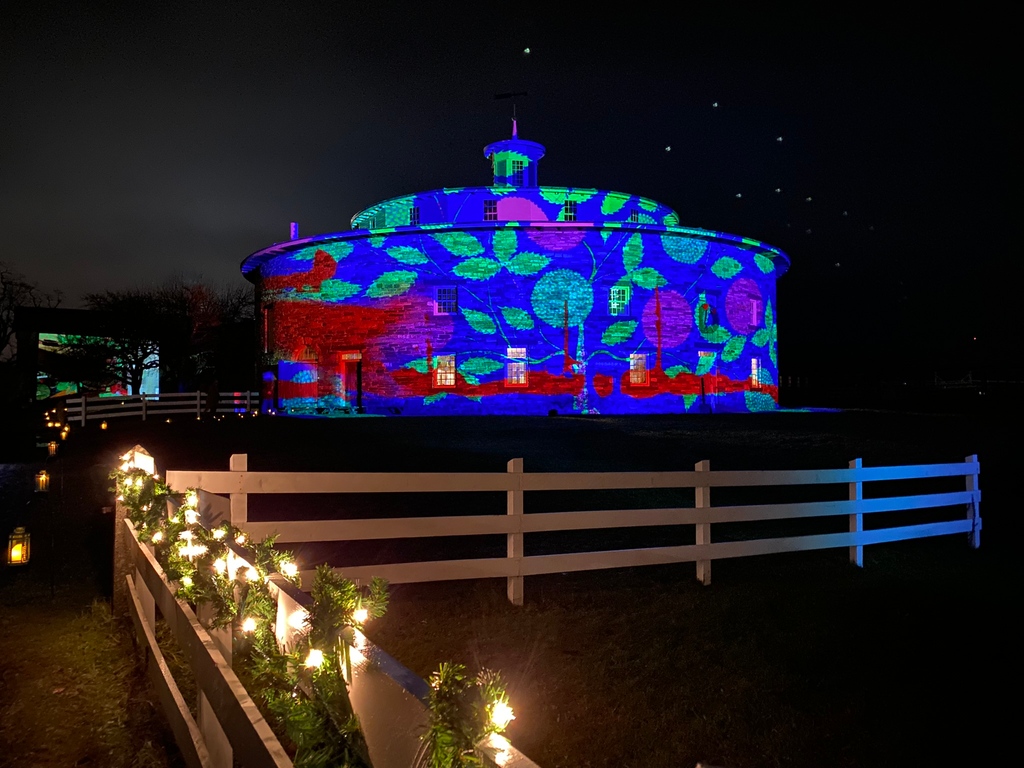 Catch a colorful view at <a href="/HancockShaker/">HancockShakerVillage</a> Village 🌈 Visit Hancock Holiday Nights this December for a variety of wintry fun for the whole family ❤️ #VisitMA

📸 IG: visittheberkshires
📍 Hancock, MA