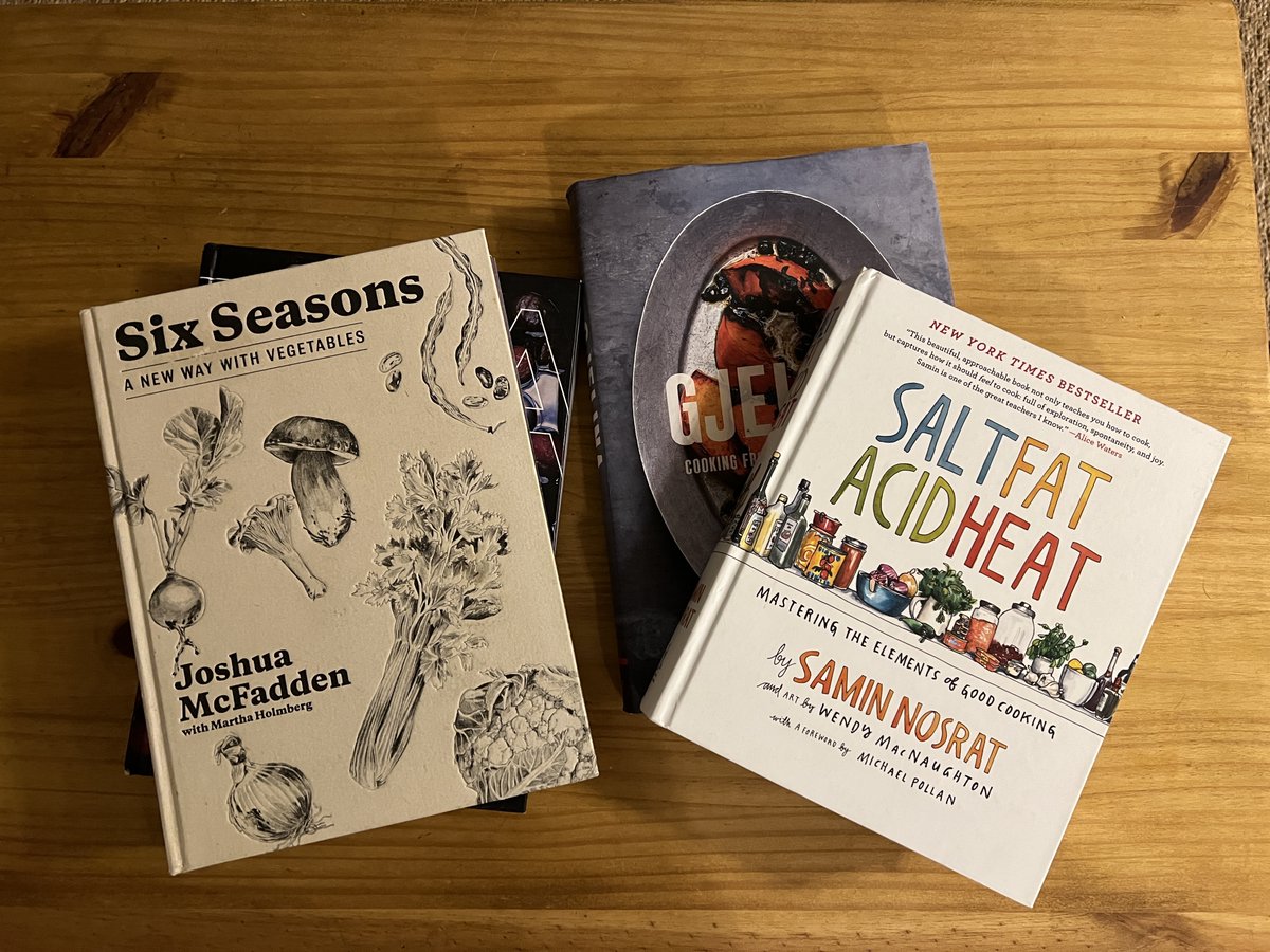 myles_snider's tweet photo. If you're new to your cooking journey and want to improve, read these books. 

Take the knowledge in these, practice it in your home kitchen, and you'll learn just as much as any cooking school could teach you. 

These are my personal favorites: https://t.co/WsJvzEEqEf