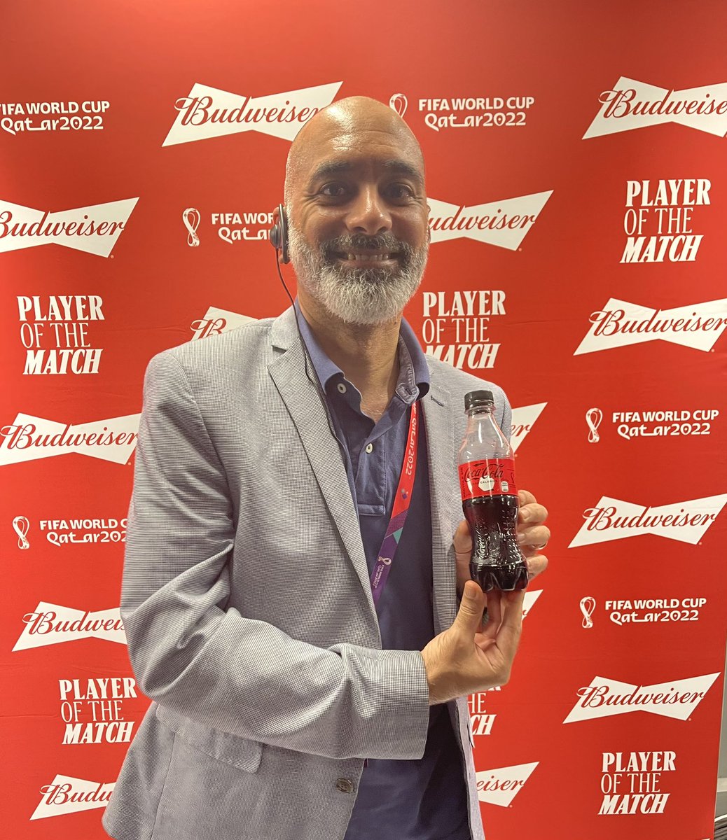 <a href="/killykaren/">karen roberts</a> wor lass Penny and I at the England game.
And I accept the man of the match award for being a great friend and husband and for being the number one Coke Zero lover in the world 😂
<a href="/NewcastleQatar/">Newcastle United Supporters Club Qatar</a> #NUFC 
#FIFAWorldCup #Qatar2022