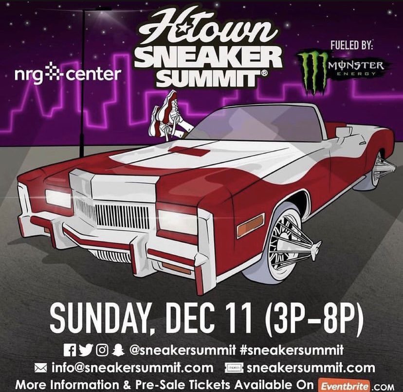 hdshaelo's tweet photo. This Sunday it’s going down 🤘🏾

3PM-8PM @ NRG, come shop @highdemandhtx 💜 https://t.co/Q9wjbwoY7j
