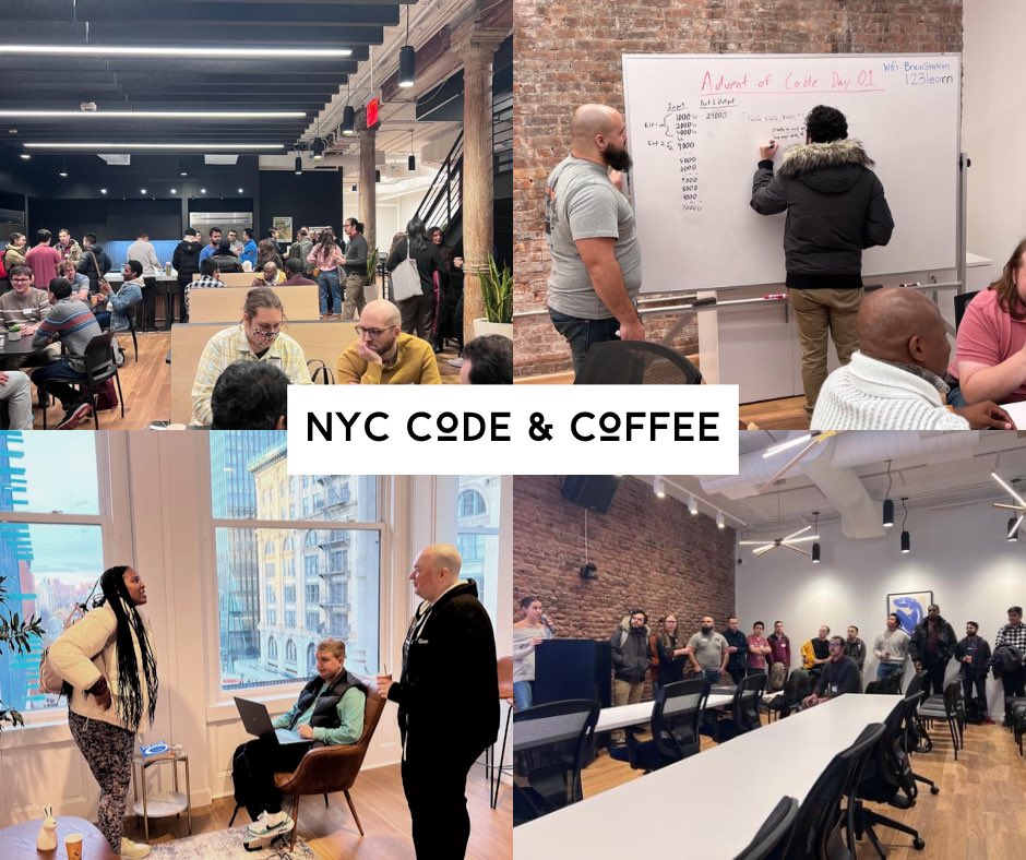 Last @nyccodecoffee of 2022! 

This year has been terrific, and I'm grateful to have had the chance to meet such wonderful people in this community. 

I can’t wait to start putting all of our brilliant plans for the upcoming year into action💙