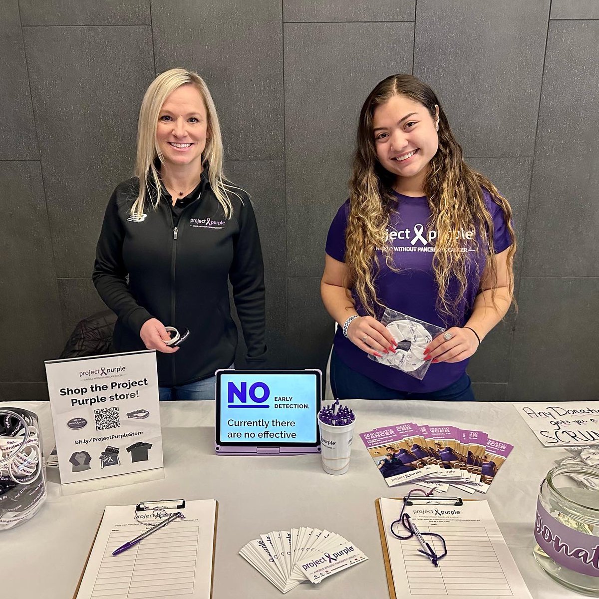 Run4Purple's tweet photo. We’re so honored to be spreading awareness for our mission of a world without pancreatic cancer at the #netsceltics game tonight!
Thank you so much to the @BrooklynNets and @barclayscenter for having us as the Charity of The Game! https://t.co/pkuPtlwPkP