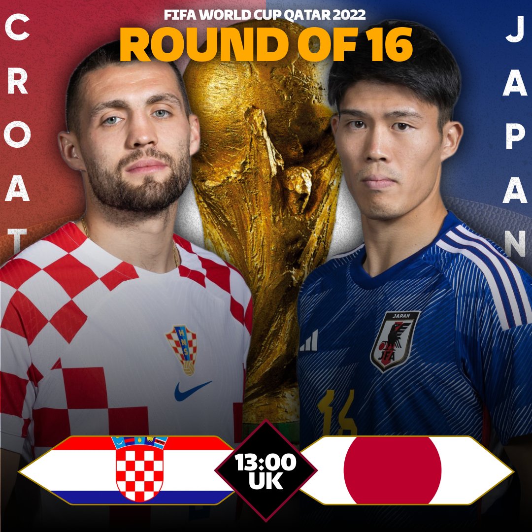 TheCFCTALKPod's tweet photo. 🚨KNOCKOUTS🚨

Croatia take on Japan in a tough battle between the two!

#QatarWC | #FIFAWorldCup2022 | #WorldCup2022

Your thoughts?👇 https://t.co/AR0f2y0EC2