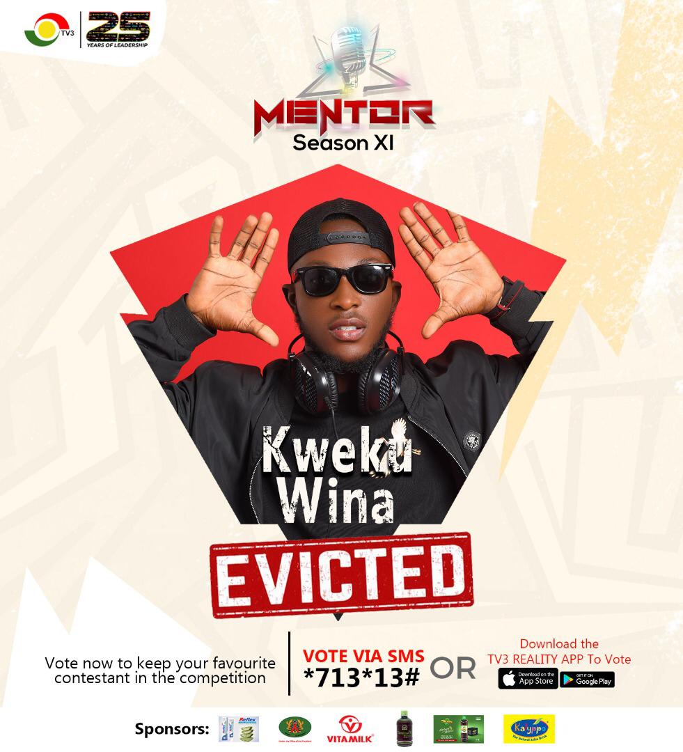 Unfortunately, this is the end of the #MentorXI road for Kweku Wina. You've been great on the show 👏💯 #TV3Mentor
