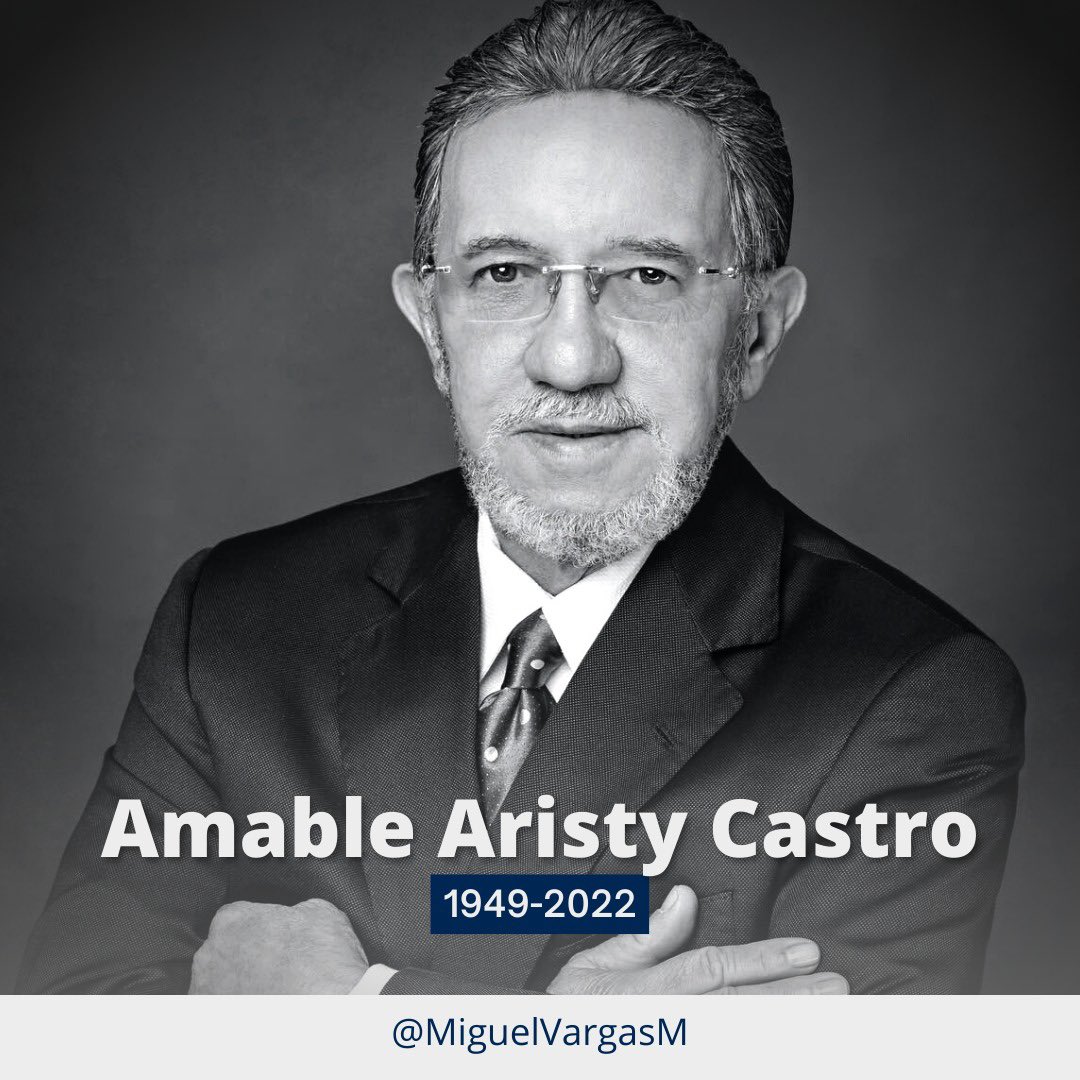 En nombre del Partido Revolucionario Dominicano (<a href="/miprd/">Partido Revolucionario Dominicano</a>) y el mío propio, externo mis condolencias a los familiares de nuestro amigo Amable Aristy Castro, presidente del Partido Liberal Reformista y exsenador de la provincia La Altagracia, por su fallecimiento.

Paz a su alma