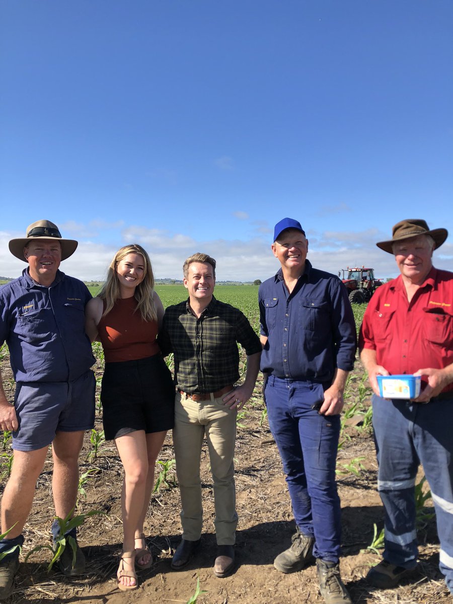 Something different this morning.  The Today weather crew Grant Denyer and Kellogg’s at our place to promote world soil day.