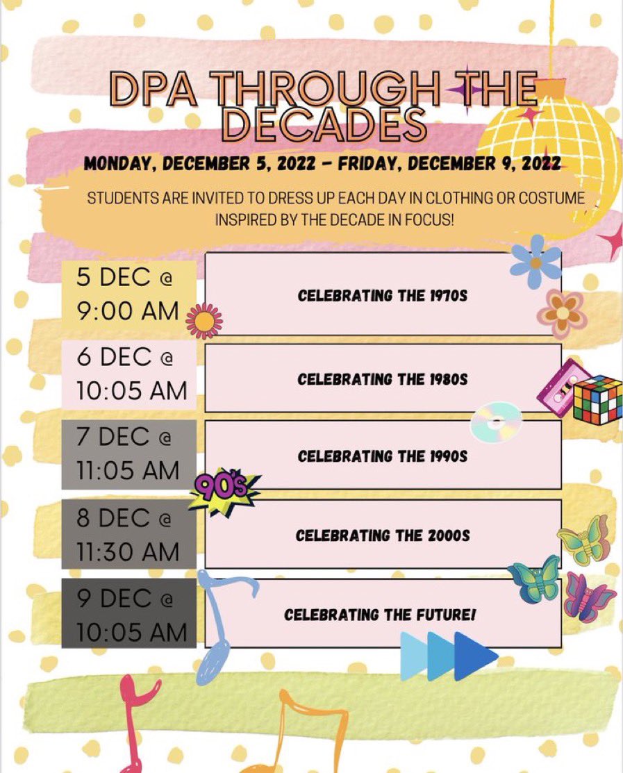 StTeresaC_YCDSB's tweet photo. We begin our ‘DPA Through the Decades’ tomorrow … we start off with the 70’s! #groovy @ycdcsb 💙🤍 @laurasawicky @DomenicScuglia @opheacanada #hscert We encourage everyone to dress up! Thank you to our student ambassadors for leading us. https://t.co/G8a05GSawI