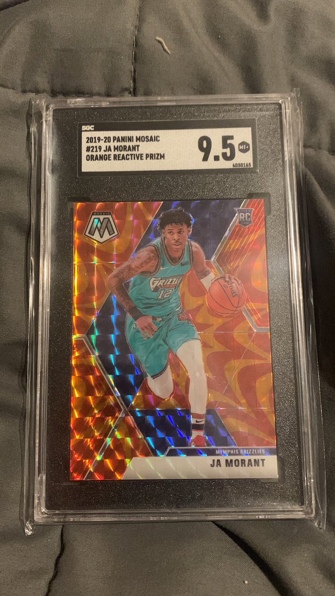 Flipperskii's tweet image. Ja Morant Mosaic Orange Reactive Rookie SGC 9.5 $70 Shipped OBO @sports_sell