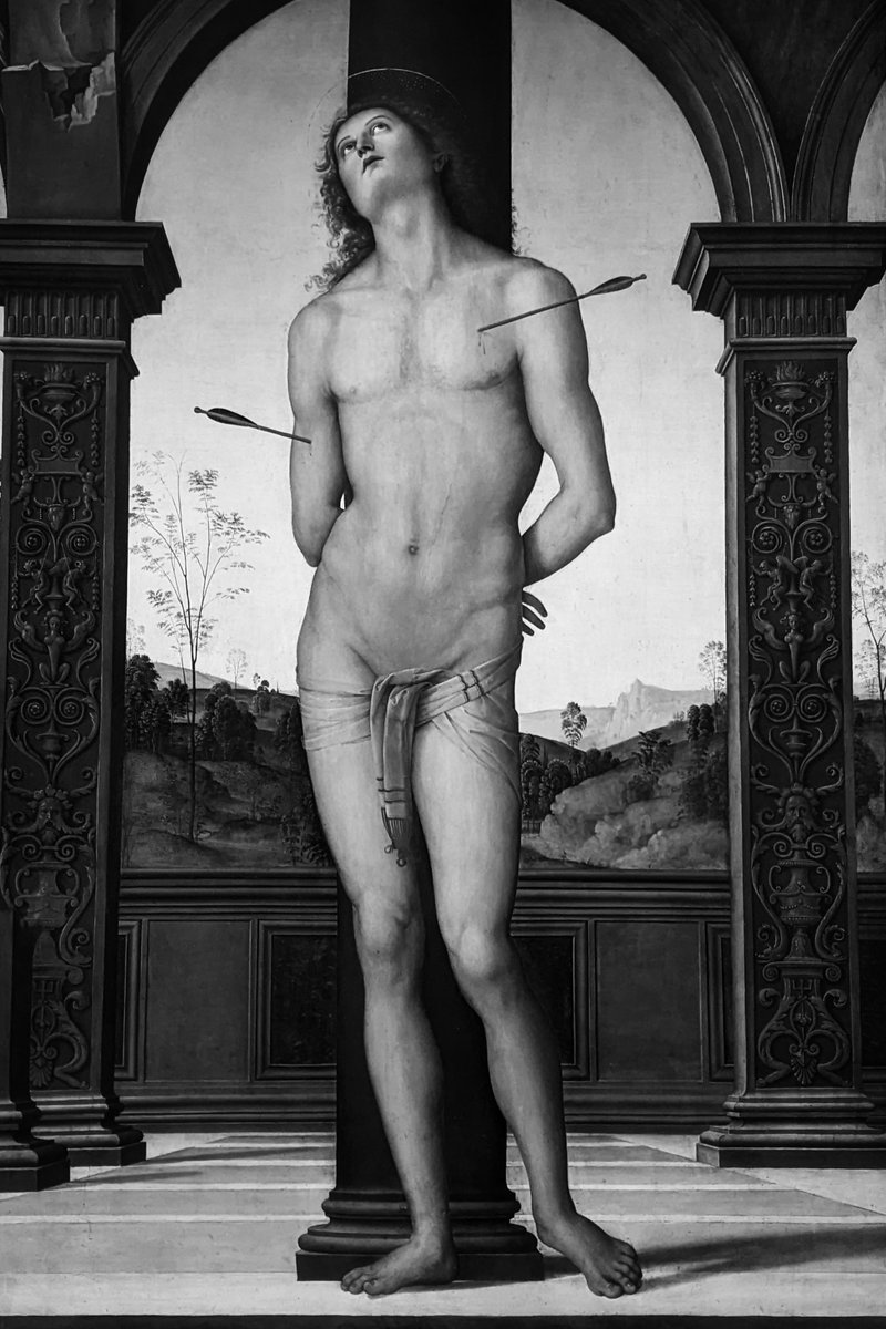 O_Louvre_jaime's tweet photo. Saint Sébastien par Pietro di Cristoforo Vannucci, dit Le Pérugin @MuseeLouvre https://t.co/pfJfJrHbR2