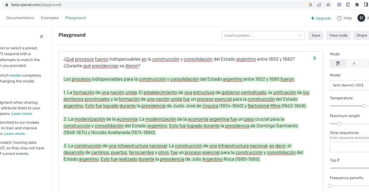 AgusOlli's tweet photo. El futuro es HOY. Es una locura cómo @OpenAI resuelve en segundos la mayoría de las evaluaciones que tiene que hacer mi prima de 16 años en la secundaria 🤯 https://t.co/FsCswALgJz