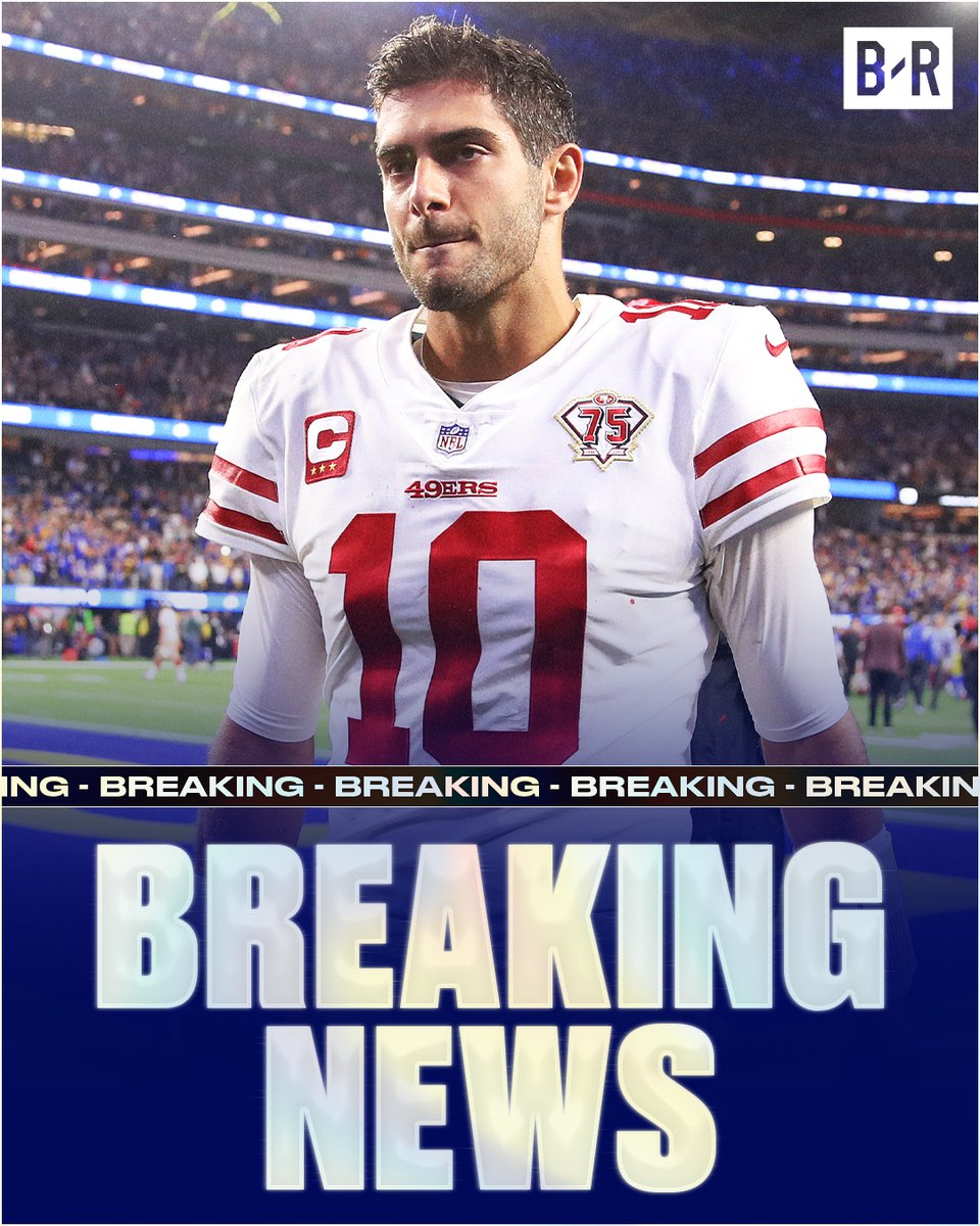 Bleacher Report on Twitter "Breaking Jimmy Garoppolo is out for the