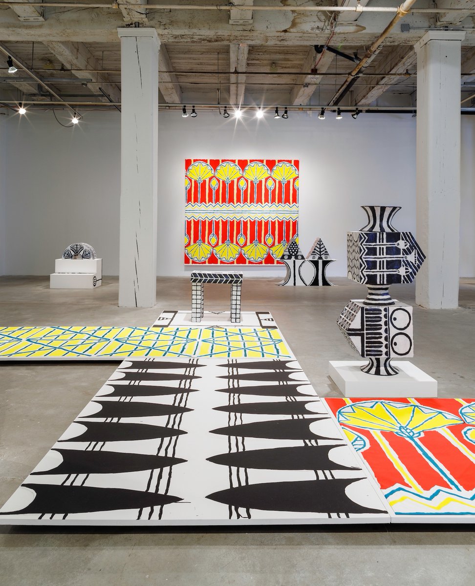 fabricworkshop's tweet photo. FWM is off to the Midwest! Catch “Elisabeth Kley: Minutes of Sand” at @bemiscenter in Omaha, opening 12/8. Feat. paintings, ceramics, and yardage produced during the artist's residency, it was first presented at FWM in 2021. #ElisabethKley #BemisCenter
Photos by Colin Conces. https://t.co/26Mbz7phVO