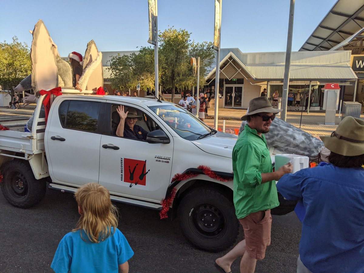 Katherine Tuft (@katherinetuft) on Twitter photo Macca the bilby came out in the heat for the Roxby Downs Christmas Pageant 🎄 So delighted to have the biggest event of the year back and to see the whole town come out for the street party. <a href="/AridRecovery/">Arid Recovery</a> ute scrubs up alright with bilby ears and nose too 😉 Macca the bilby came out in the heat for the Roxby Downs Christmas Pageant 🎄 So delighted to have the biggest event of the year back and to see the whole town come out for the street party. <a href="/AridRecovery/">Arid Recovery</a> ute scrubs up alright with bilby ears and nose too 😉
