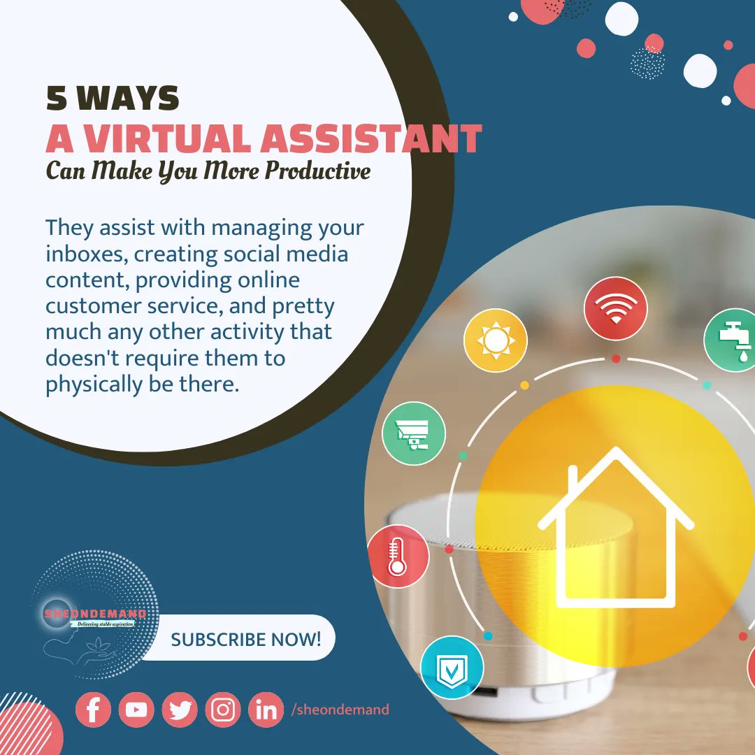 sheondemand's tweet photo. 👩‍💻 An employee that helps various business processes from a distance is known as a virtual assistant.

If you are interested to know how virtual assistants boost productivity, click here: https://t.co/mznrfVJ3Km 

#sheondemand #sheondemandva #sheondemandcervices https://t.co/1emxQvb7tB
