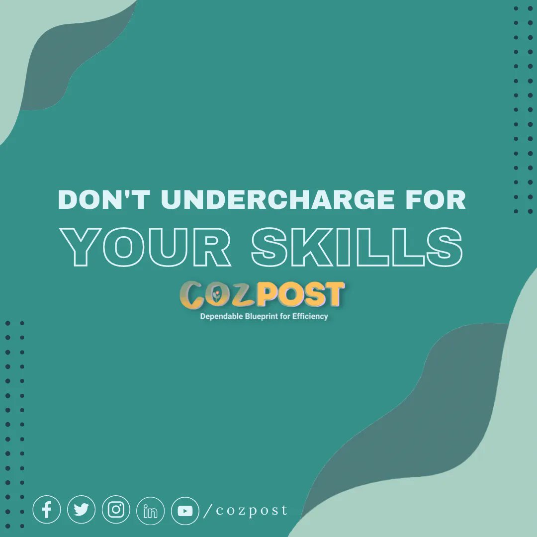 CozPost's tweet photo. Sell the results and benefits of your job, not just the hours or products. Never undercharge for a service just because you can finish it quickly or it comes effortlessly to you.

#cozpost #cozpostVA #VirtualAssistant #VirtualAssistantTips https://t.co/TQSAoNCaCU